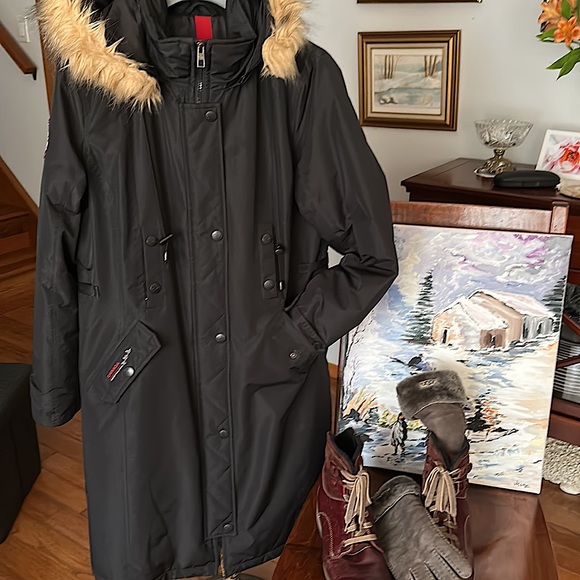 Canada Weather Gear Super Triple Goose Black Parka Size L - Picture 4 of 13